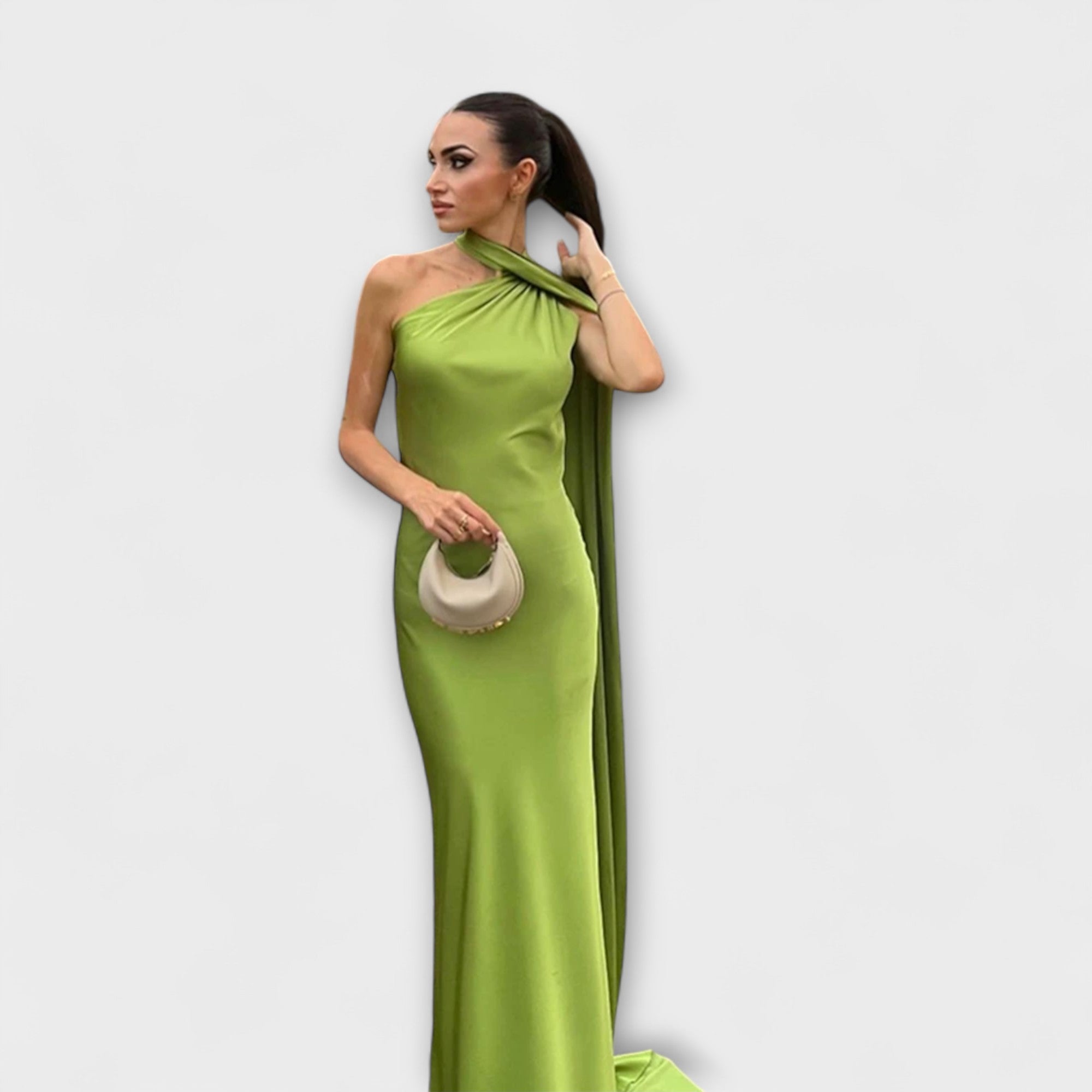 Chic Off-Shoulder Halter Maxi Kleid
