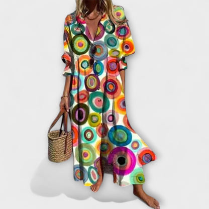 Lila - Flatterendes Maxi-Kleid mit Bauchbedeckung