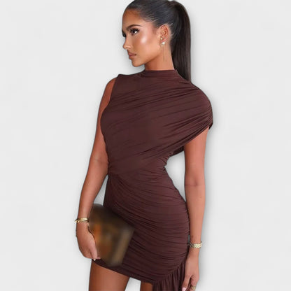 Langes Kleid mit Rollkragen