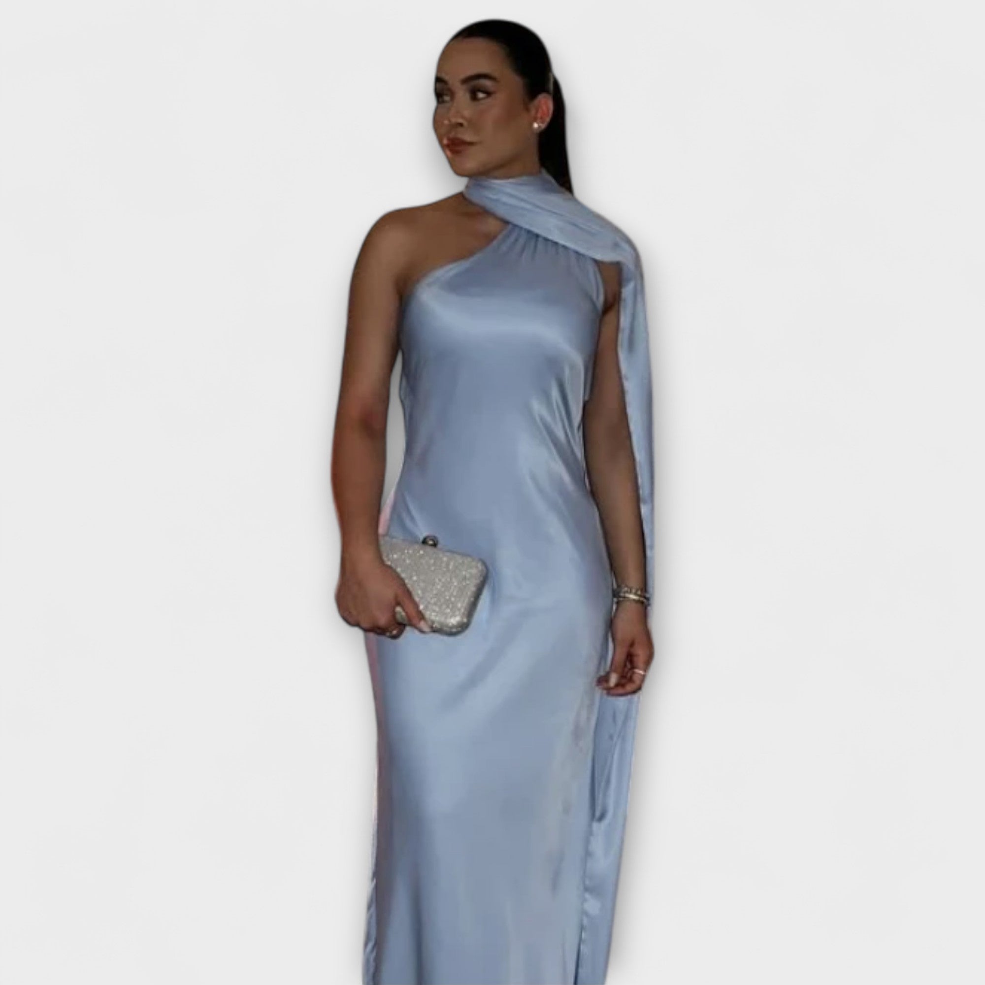 Chic Off-Shoulder Halter Maxi Kleid