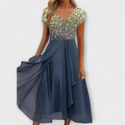 Lara - Damen Chiffon Partykleid