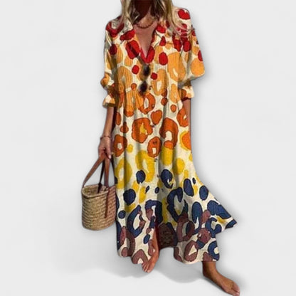 Lila - Flatterendes Maxi-Kleid mit Bauchbedeckung