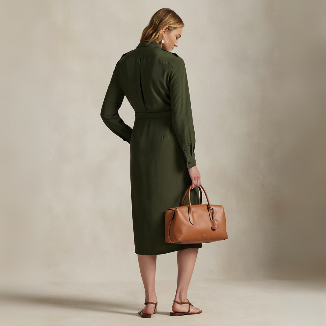 Gürtelloses Faille-Hemdkleid