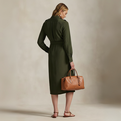 Gürtelloses Faille-Hemdkleid