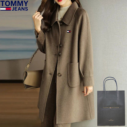 Langer lässiger Kaschmirmantel