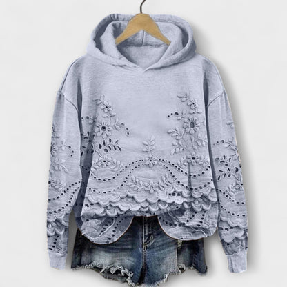 Grace – Vintage Hoodie Mit Blumenprint
