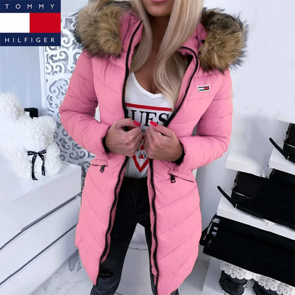 Damen Daunenmantel mit Kapuze