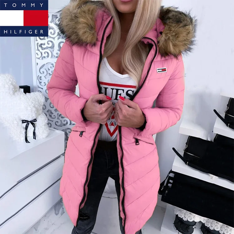 Damen Daunenmantel mit Kapuze