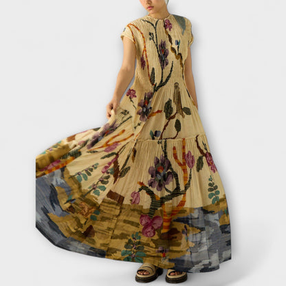 Amara - Faltendes Kleid mit Tierdruck