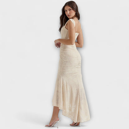 Renske - Langes Kleid mit elegantem und raffiniertem Korsett