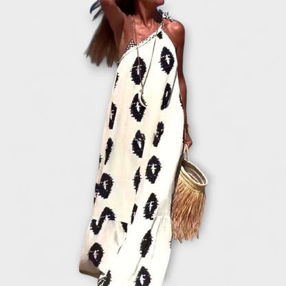 Isla - Sonnenstrahlen Vibes Ein-Schulter Maxikleid