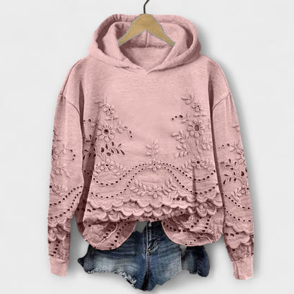 Grace – Vintage Hoodie Mit Blumenprint