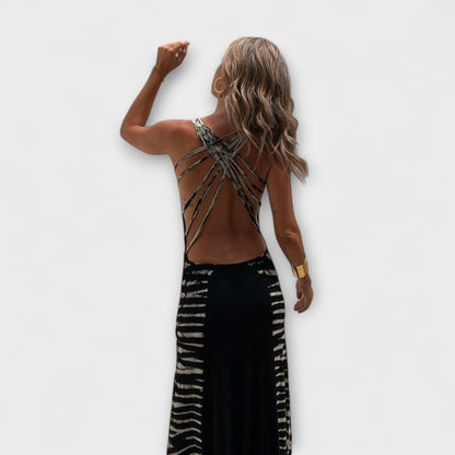 Livia - Maxikleid mit Sternenhimmel-Tie-Dye