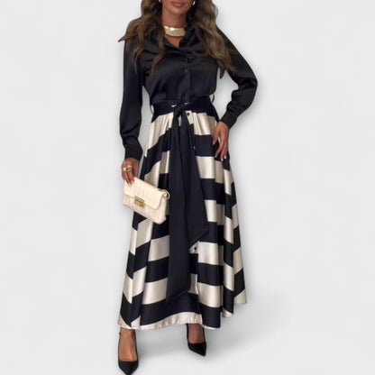 Hedda - Langarmhemd Kleid mit Gürtel