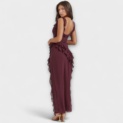 Lara - Stilvolles Maxikleid mit Schlitz