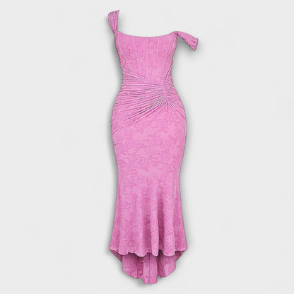 Renske - Langes Kleid mit elegantem und raffiniertem Korsett